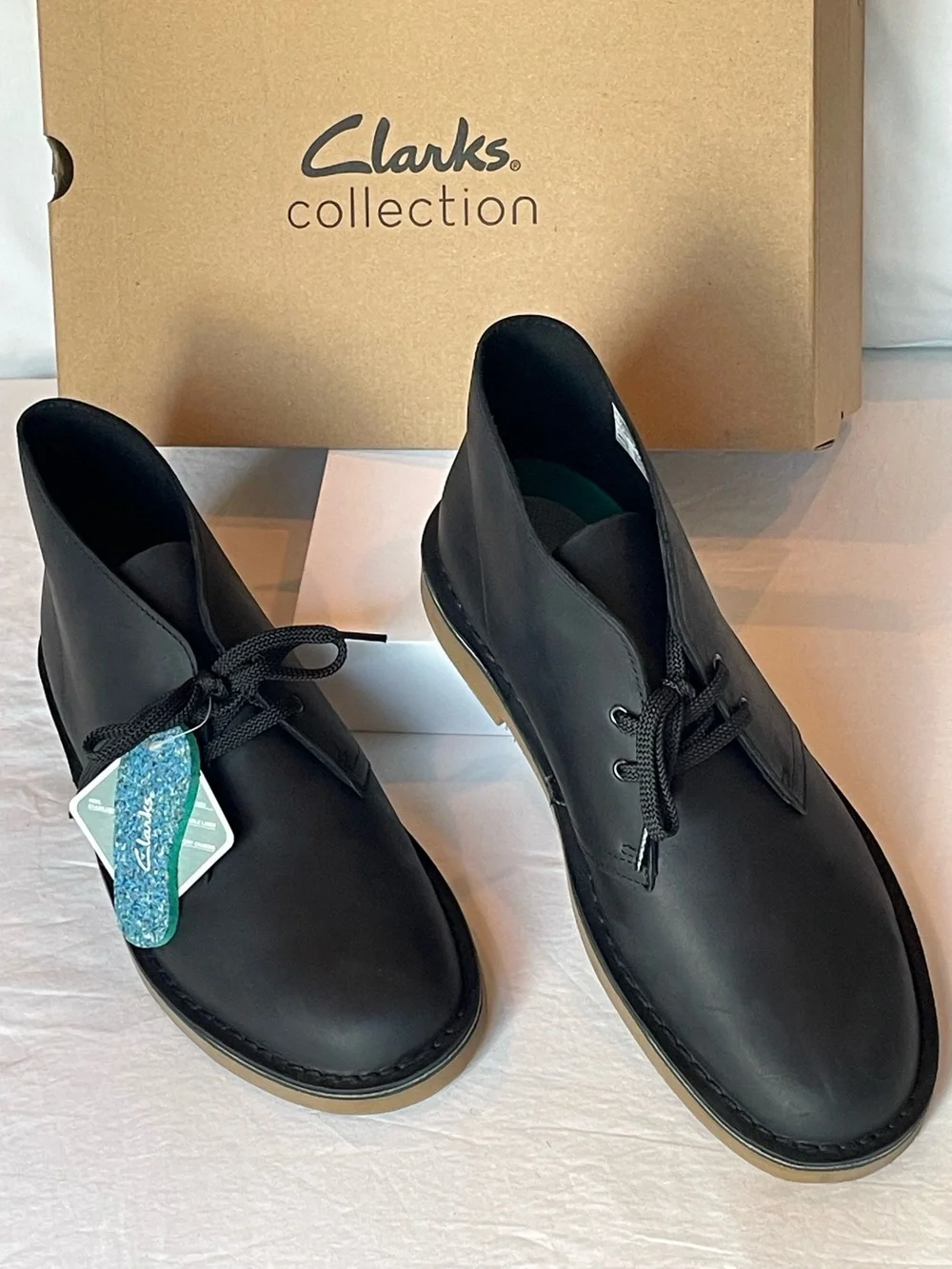 Clarks Bushacre Black Chukka Boots Sz 11 BNWB